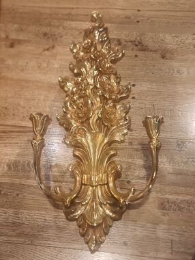 Vtg Syroco Style #4133 Hollywood Regency-style Sconce